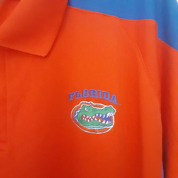 Florida Gators Mens Polo Shirt Size 2XL Orange Pro Edge Short Sleeve Embroidered - Picture 3 of 8